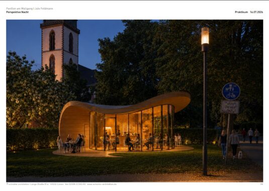 Pavillon-Entwurf im Wallgang-Park